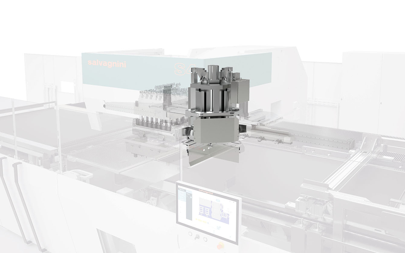 Salvagnini S4.G4 punching machine integrated shear